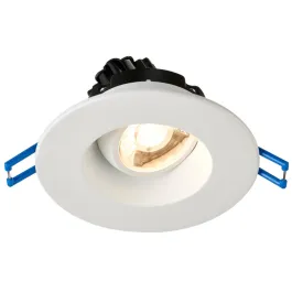 Lotus 3" Round Regressed Gimbal LED Downlight - 7.5W - 38° Beam Angle - 4000K - 630 Lumens - 120V - White