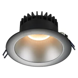 Lotus 6" Deep Regressed LED Downlight - High Output - 30W - Silver Reflector - Black Trim - 5000K - 3,000 Lumens - 120V