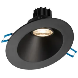 Lotus 4" Sloped Round Regressed Gimbal LED Downlight - 7.5W - 3000K - 600 Lumens - 120V - Black