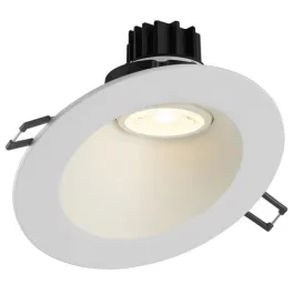 Lotus 4" Sloped Round Regressed Gimbal LED Downlight - 7.5W - 3500K - 620 Lumens - 120V - White