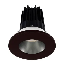 Lotus 2" LED Recessed Downlight - High Output - 15W - 3000K - 1,000 Lumens - Chrome Reflector - Round Bronze Trim - 120V