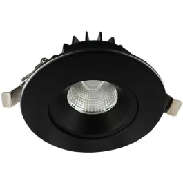 Lotus Venus 4" Round Recessed Gimbal LED Downlight - 12W - Dim to Warm / 3K-18K - 700 Lumens - 120V - Black