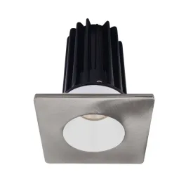 Lotus 2" LED Recessed Downlight - 8W - 4000K - 620 Lumens - White Reflector - Square Brushed Nickel Trim - 120V