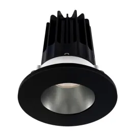Lotus 2" LED Recessed Downlight - 8W - 4000K - 620 Lumens - Chrome Reflector - Round Black Trim - 120V