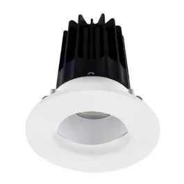 Lotus 2" LED Recessed Downlight - 8W - 3000K - 600 Lumens - Silver Reflector - Wall Wash Trim - 120V