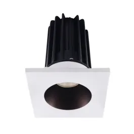 Lotus 2" LED Recessed Downlight - 8W - 4000K - 620 Lumens - Bronze Reflector - Square White Trim - 120V