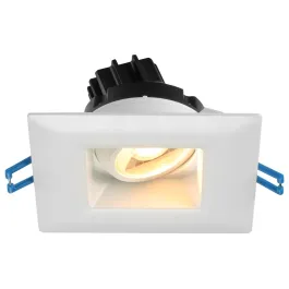 Lotus 3" Square Regressed Gimbal LED Downlight - 7.5W - 38° Beam Angle - 4000K - 630 Lumens - 120V - White