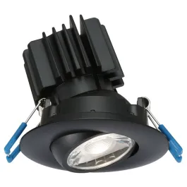 Lotus 3" Eyeball Gimbal LED Downlight - High Output - 11W - CCT Selectable - 1,090 Lumens - 120V - Black