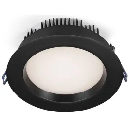 Lotus 6" Round Regressed LED Downlight - 17W - 4000K - 1,300 Lumens - Black