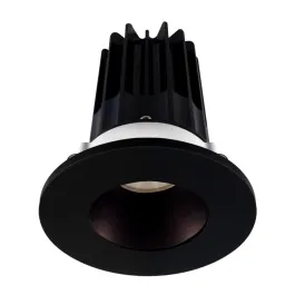 Lotus 2" LED Recessed Downlight - High Output - 15W - 3000K - 1,000 Lumens - Bronze Reflector - Round Black Trim - 24° - 120V