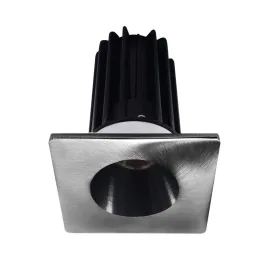 Lotus 2" LED Recessed Downlight - High Output - 15W - 4000K - 1,020 Lumens - Black Reflector - Square Chrome Trim - 120V