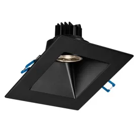 Lotus 5" Square Sloped Regressed Gimbal LED Downlight - High Output - 11W - Dim To Warm / 3K-18K - 760 Lumens - 120V - Black