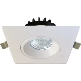 Lotus Venus 4" Square Recessed Gimbal LED Downlight - 12W - Dim to Warm / 3K-18K - 700 Lumens - 120V - White