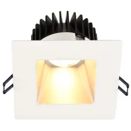 Lotus 4" Square Deep Regressed LED Downlight - 15W - Silver Reflector - White Trim - 3500K - 1,340 Lumens - 120V