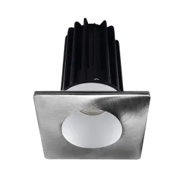 Lotus 2" LED Recessed Downlight - 8W - 3000K - 600 Lumens - Silver Reflector - Square Chrome Trim - 120V