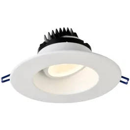 Lotus 6" Round Regressed Gimbal LED Downlight - High Output - 18W - 2700K - 1,500 Lumens - 120V - White