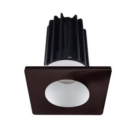 Lotus 2" LED Recessed Downlight - High Output - 15W - 4000K - 1,020 Lumens - Silver Reflector - Square Bronze Trim - 24° - 120V