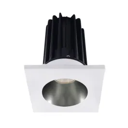 Lotus 2" LED Recessed Downlight - 8W - 4000K - 620 Lumens - Chrome Reflector - Square White Trim - 24° - 120V