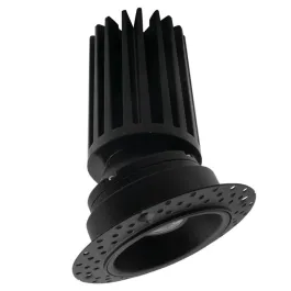 Lotus 2" Trimless Round Gimbal LED Downlight - 11W - Dim to Warm / 3K-18K - 850 Lumens - 120V - Black