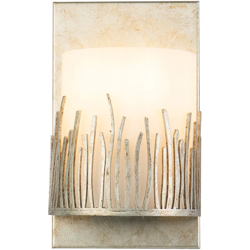 Sawgrass 1 Light 6 inch Silver Bath Light Wall Light in Silver Leaf with Antique