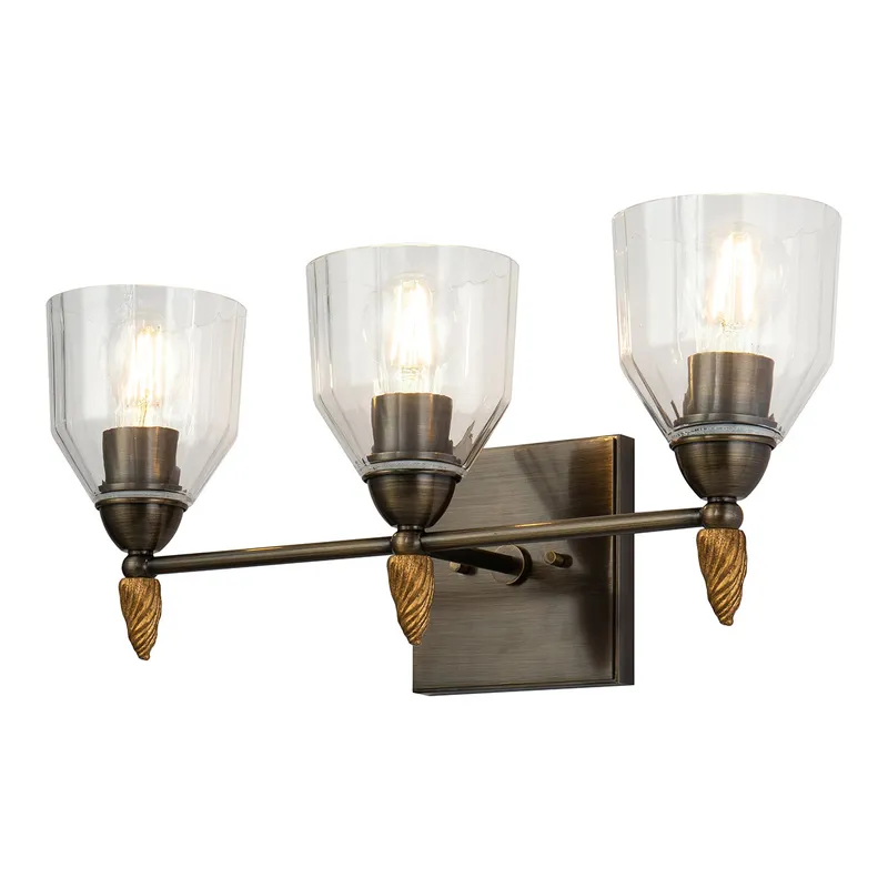 Fun Finial 3 Light 22 inch Dark Bronze Vanity Light Wall Light