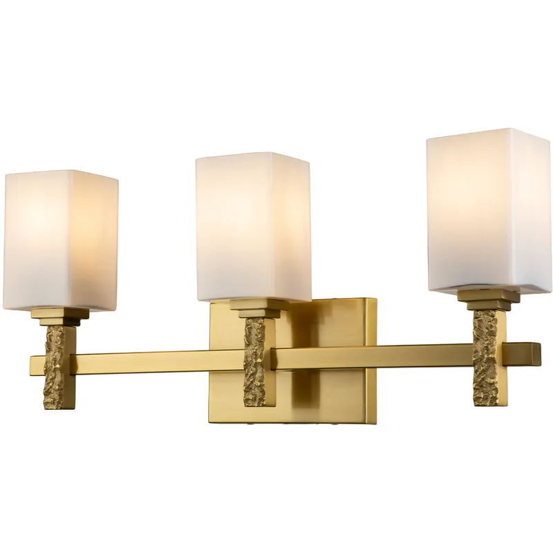 Jack 3 Light 23.5 inch Aged Brass Bath Bar Wall Light