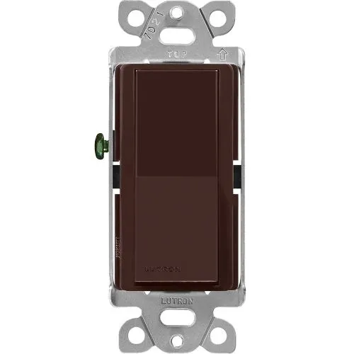 Lutron Claro Single-Pole Switch - 15A - Brown