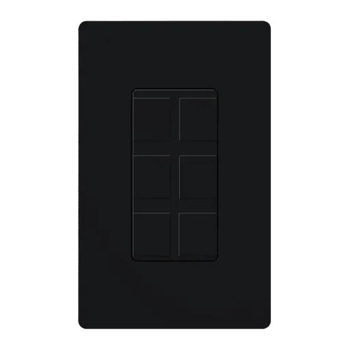 Lutron Multi-Port Frame - Field Customizable - Black