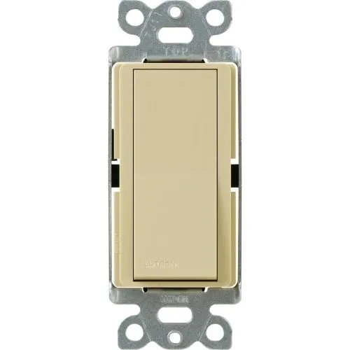 Lutron Claro Single-Pole Switch with Nightlight - 15A - Ivory
