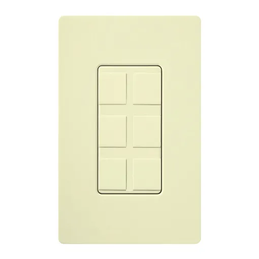 Lutron Multi-Port Frame - Field Customizable - Almond