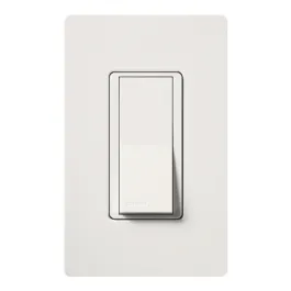 Lutron Claro Single-Pole Switch with Nightlight - 15A - Snow