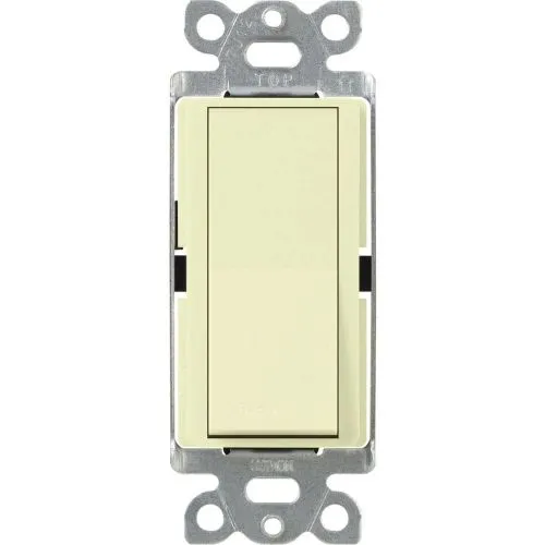 Lutron Claro Single-Pole Switch with Nightlight - 15A - Almond