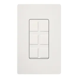Lutron Claro 6-Port Frame - Snow