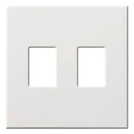 Lutron Vareo Architectural Wallplate - 2 Gang - Dimmer Only - White