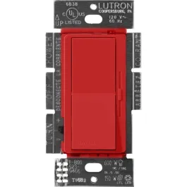 Lutron Diva Magnetic Low-Voltage Dimmer - Single-Pole - 450W Max - Signal Red