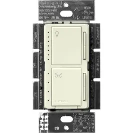 Lutron Maestro Dual LED+ Dimmer and Fan Control - Single Pole - Biscuit