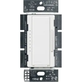 Lutron Maestro LED+ Dimmer - Single Pole / 3-Way / Multi-Location - Snow