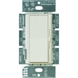 Lutron Diva Quiet Fan-Speed Control - Single-Pole / 3-Way - Light Almond