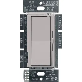 Lutron Diva LED+ Dimmer - Single Pole / 3-Way - 150W Max - Gray