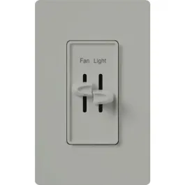 Lutron Skylark Dual Slide-to-Off Fan and Light Control - Gray