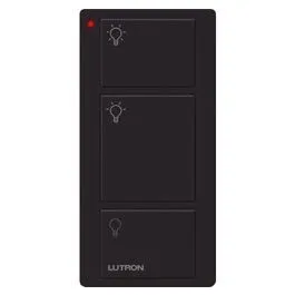 Lutron 3-Button Original Pico Smart Remote - Light Icons - Black