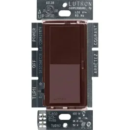 Lutron Diva LED+ Dimmer - Single Pole / 3-Way - 250W Max - Brown