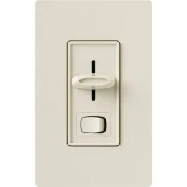 Lutron Skylark Slide-to-Off 3-Speed Fan Control with On/Off Light Switch - Light Almond