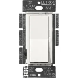 Lutron Diva Magnetic Low-Voltage Dimmer - 3-Way - 450W Max - Architectural White