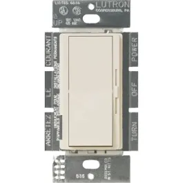 Lutron Diva 0-10V LED Dimmer - Single-Pole / 3-Way - 8A - 120-277V - Light Almond