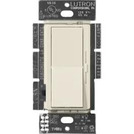 Lutron Diva Magnetic Low-Voltage Dimmer - Single-Pole - 800W Max - Pumice