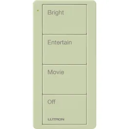 Lutron 4-Button Pico Smart Remote - Scene Keypad - Family Room Text Engraving - Ivory