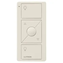 Lutron Original 3-Button Pico Smart Remote with Raise/Lower and Preset - Light Icons - Light Almond