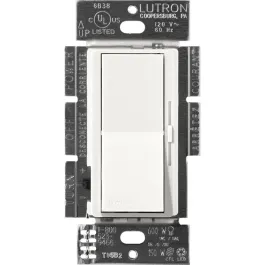Lutron Diva Reverse-Phase ELV Dimmer - Single-Pole / 3-Way - Glacier White