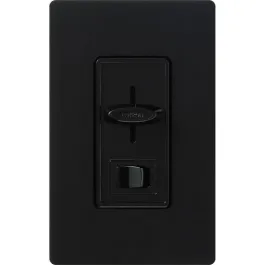 Lutron Skylark Slide-to-Off 3-Speed Fan Control with On/Off Light Switch - Black